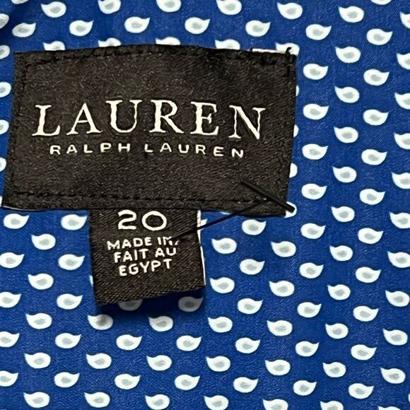 New Ralph Lauren Black Label Blue Button Front Logo Chest Dress Shirt Boys Sz 20 - Picture 5 of 6